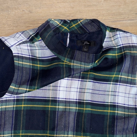 J. Crew Blue and Green Plaid Sleeveless Top - Picture 2 of 3